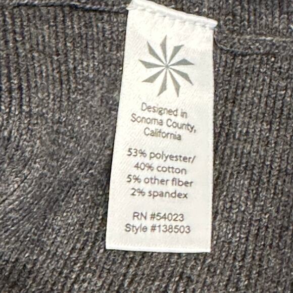 Athleta Grey Knit Sleeveless Sweater Dress sz M Ananada Dress - Picture 4 of 12